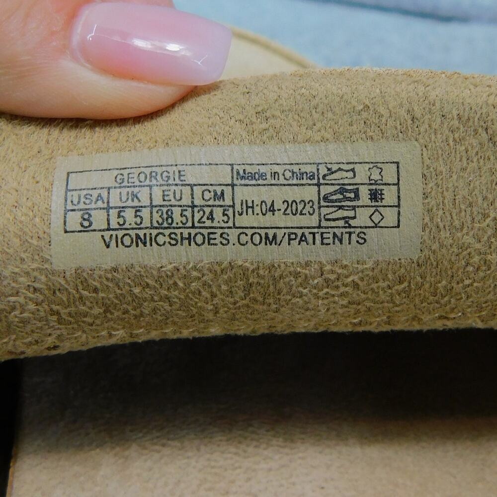 Vionic Georgie Women's Shoes Casual Mule/Clog Sand Leather Suede - Size 8 - Picture 7 of 8